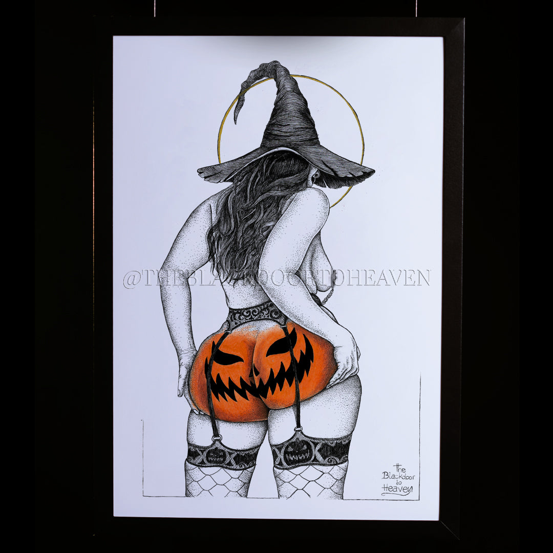 Pumpkin witch - Print